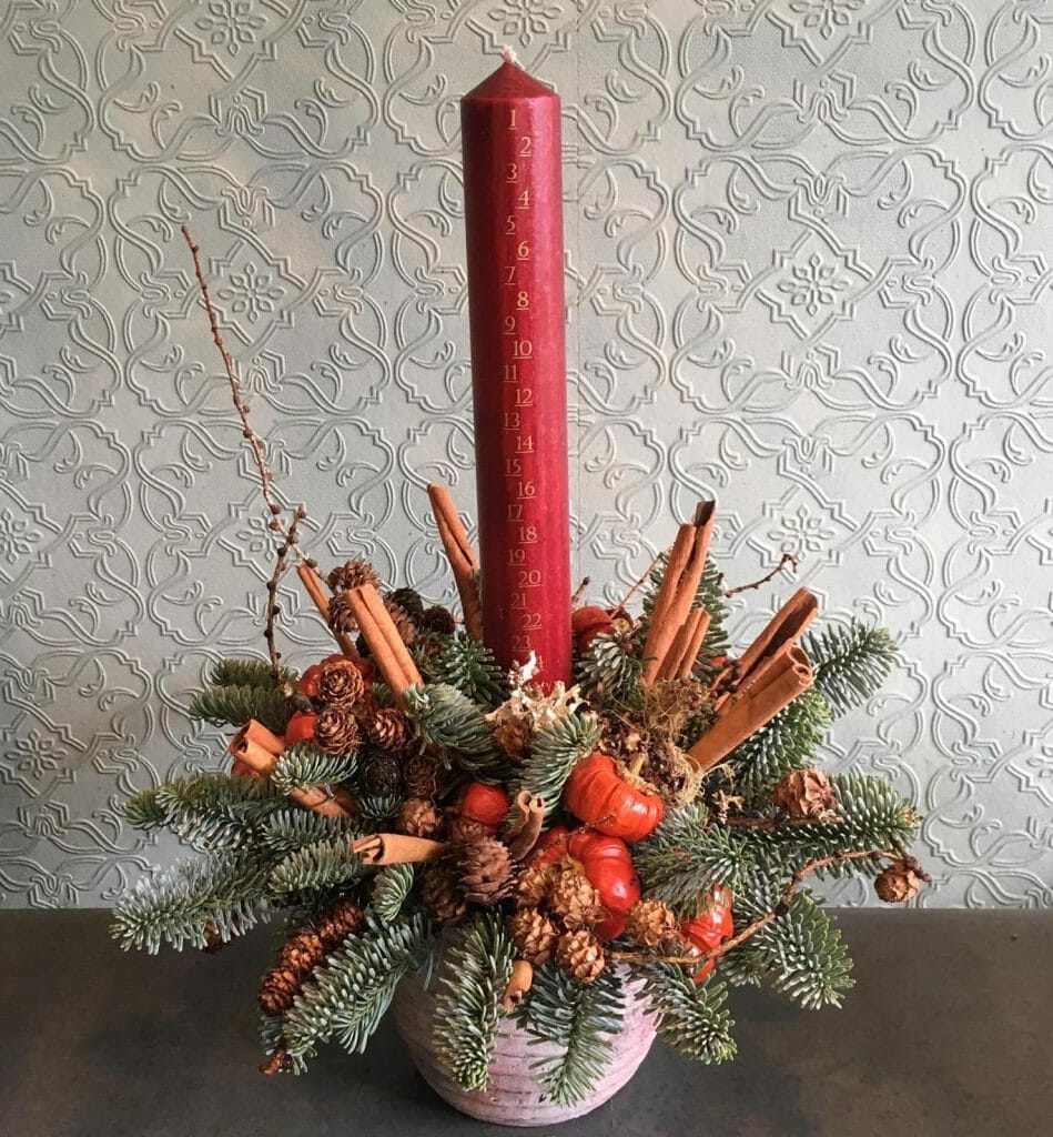 Advent candle arrangement