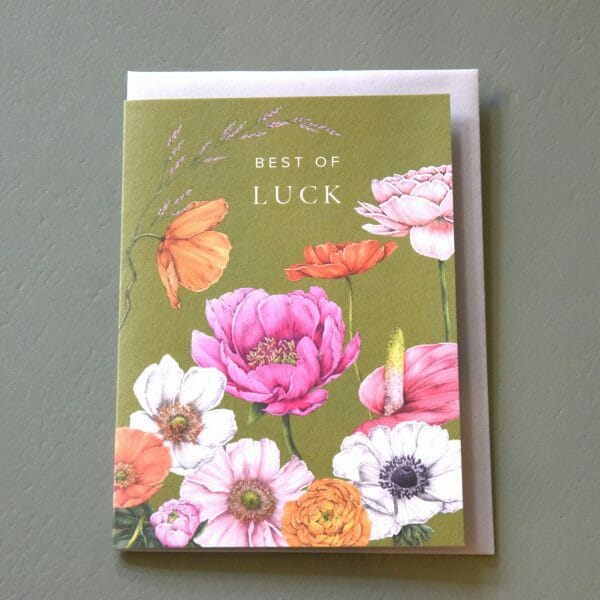 Photo showing a sample of a Catherine Lewis gift card available to buy with flowers at Kensington flowers London