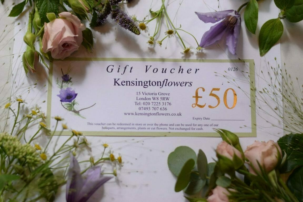 Kensington flowers Gift Vouchers Kensington Flowers