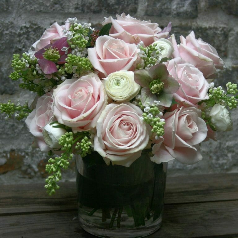 Seasonal Rose Vase Arrangement