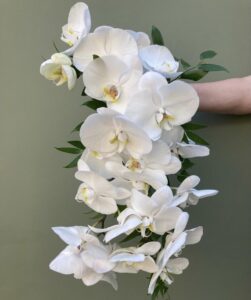 Bridal bouquet of phalaenopsis orchids