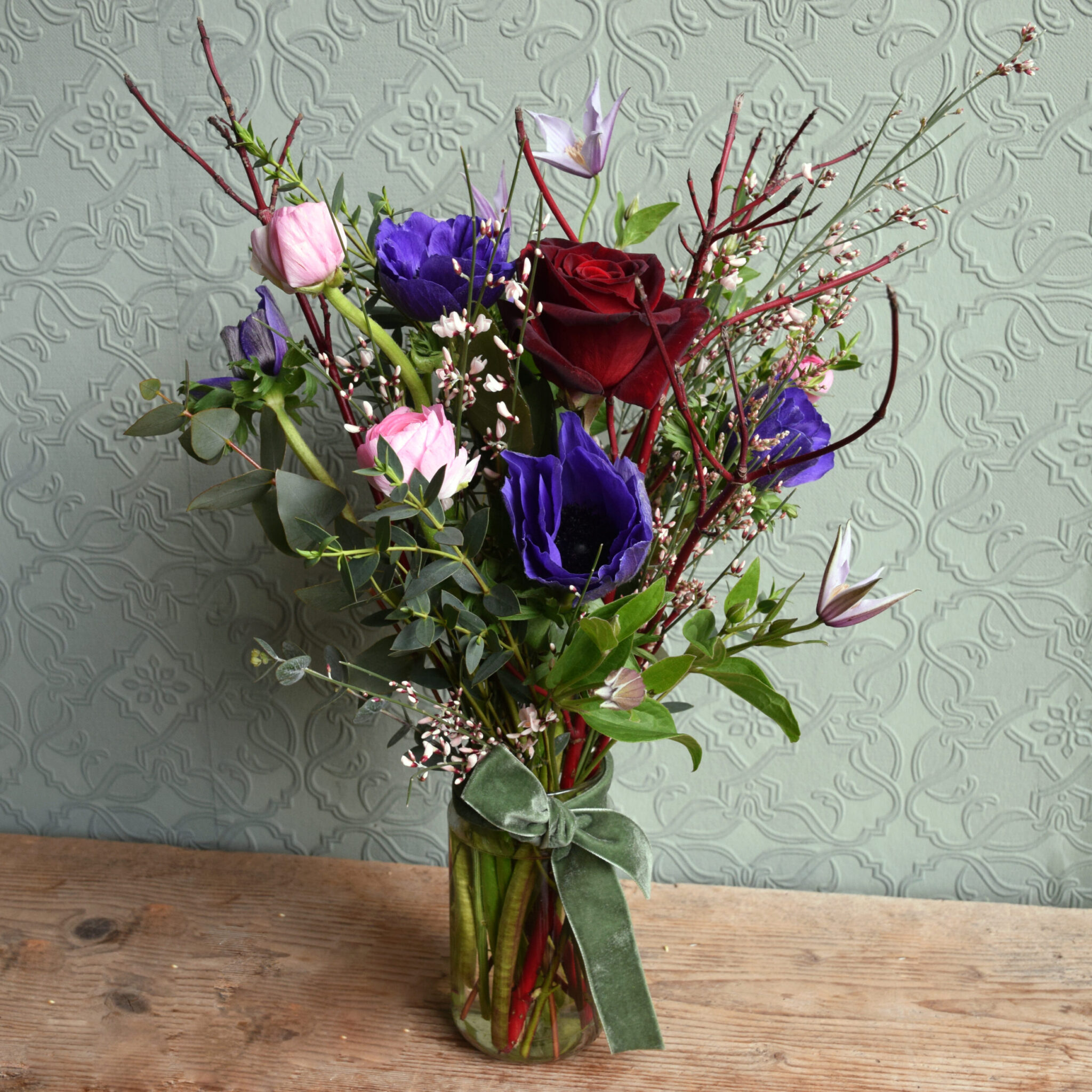 Jar of flowers Kensington Flowers