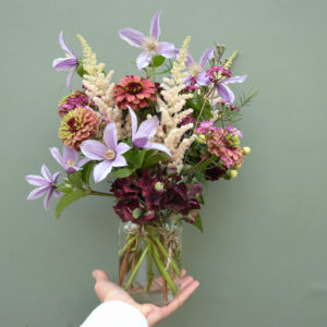 Photo showing a sample of a jar of flowers, available to order from Kensington Flowers London